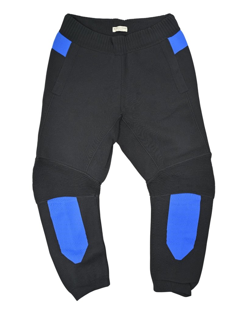 Bottega Veneta Colorblock Joggers In Black Blue